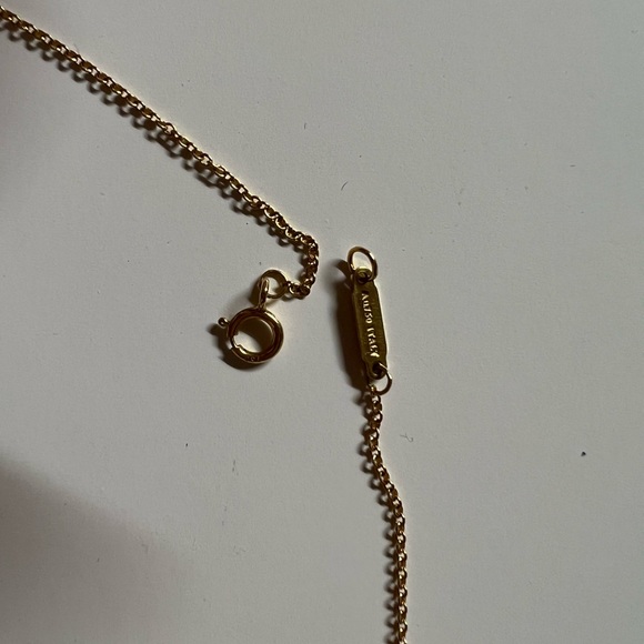 Tiffany & Co 18K diamond T smile mini pendant 16” necklace - Picture 3 of 7